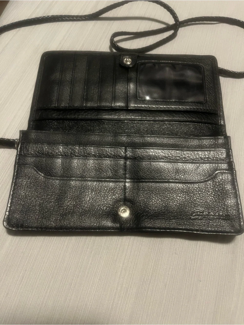 Brighton Croc Embossed Leather Wallet